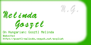 melinda gosztl business card